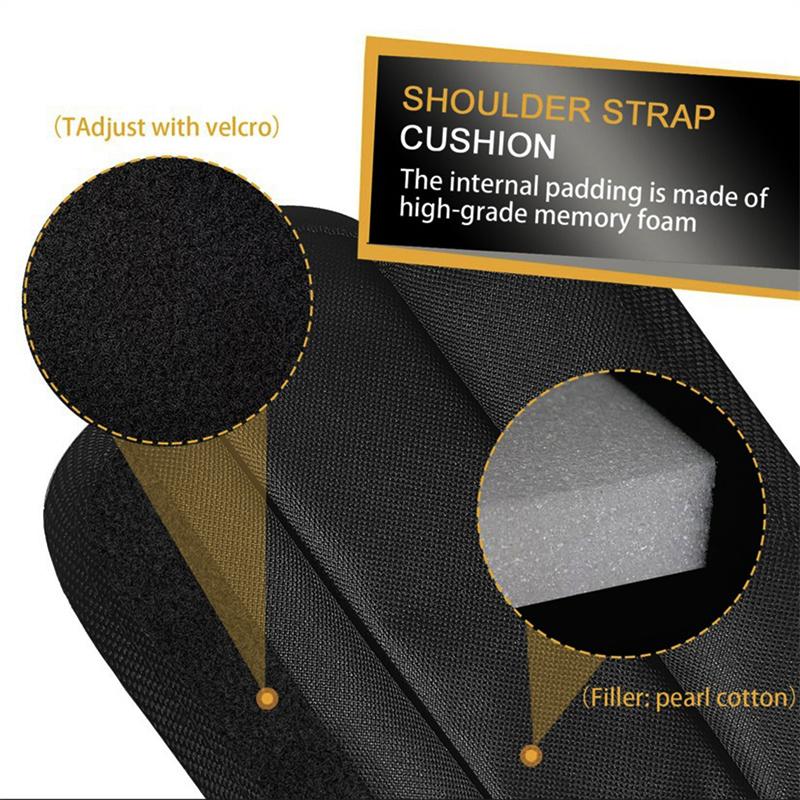 Черный уменьшающий вес плечевой ремень для рюкзака, декомпрессионный двойной плечевой ремень, широкий школьный ремень, плечевой ремень, аксессуары