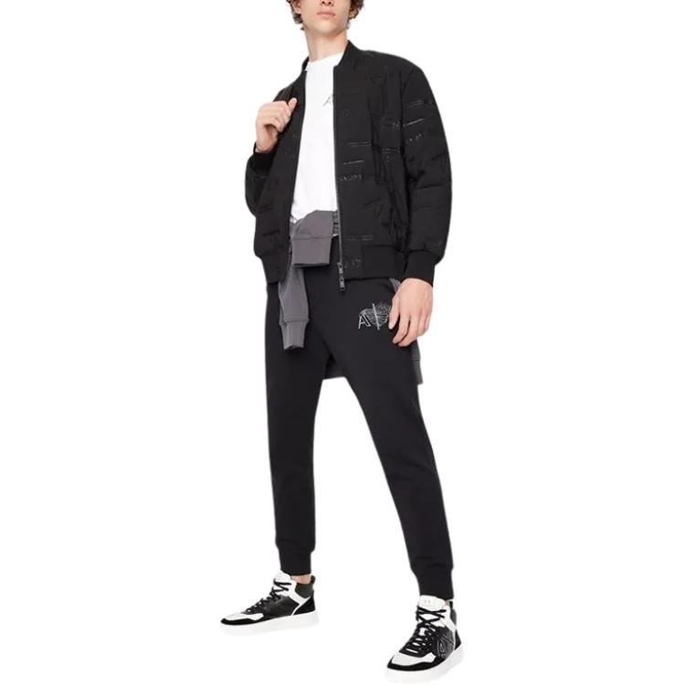ARMANI EXCHANGEAE FW22 Knitted Sweatpants Men's Black 6LZPHG-ZJ6RZ-1200
