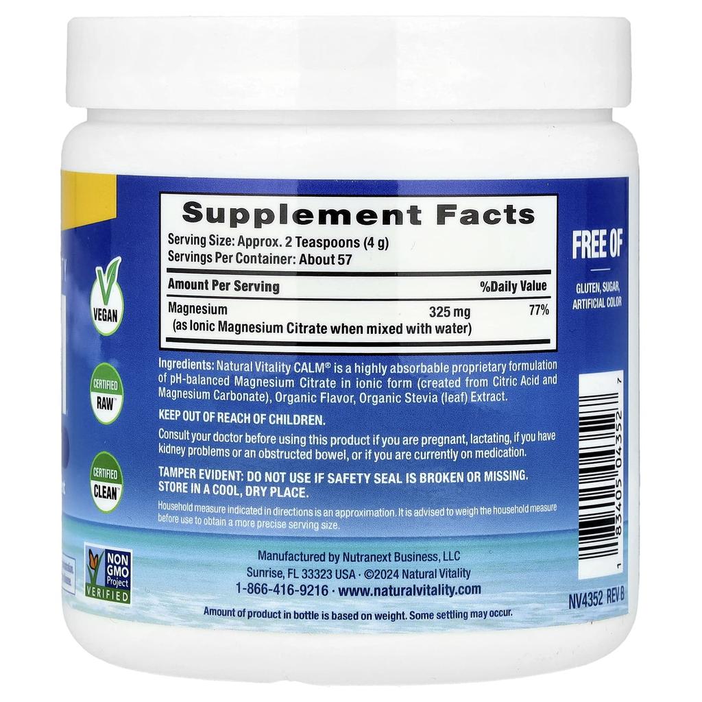 Calm®, Relaxing Drink Mix, Sweet Lemon, 8 Oz (227 G)