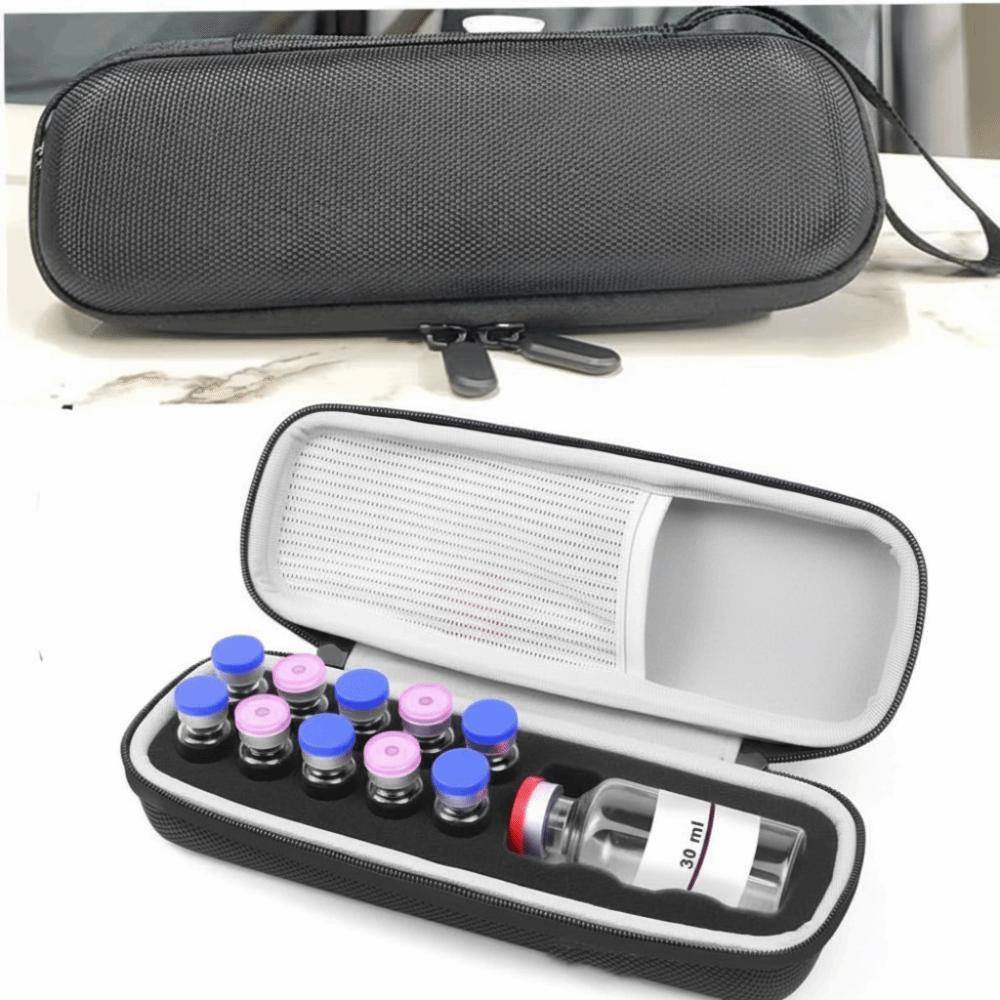 Reusable Insulin Vial Carrying Case Precut Foam Slot Peptide Storage Organizer Home Use