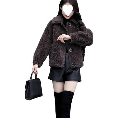 Меховое пальто «все в одном» для женщин, осенне-зимнее пальто из овчины, корейский стиль, свободное пальто