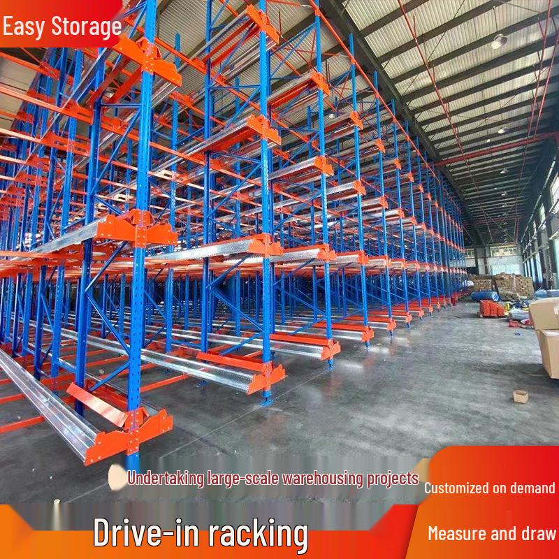 Heavy-Duty Multi-Level Drive-In Pallet Racking System with Shuttle Carrier