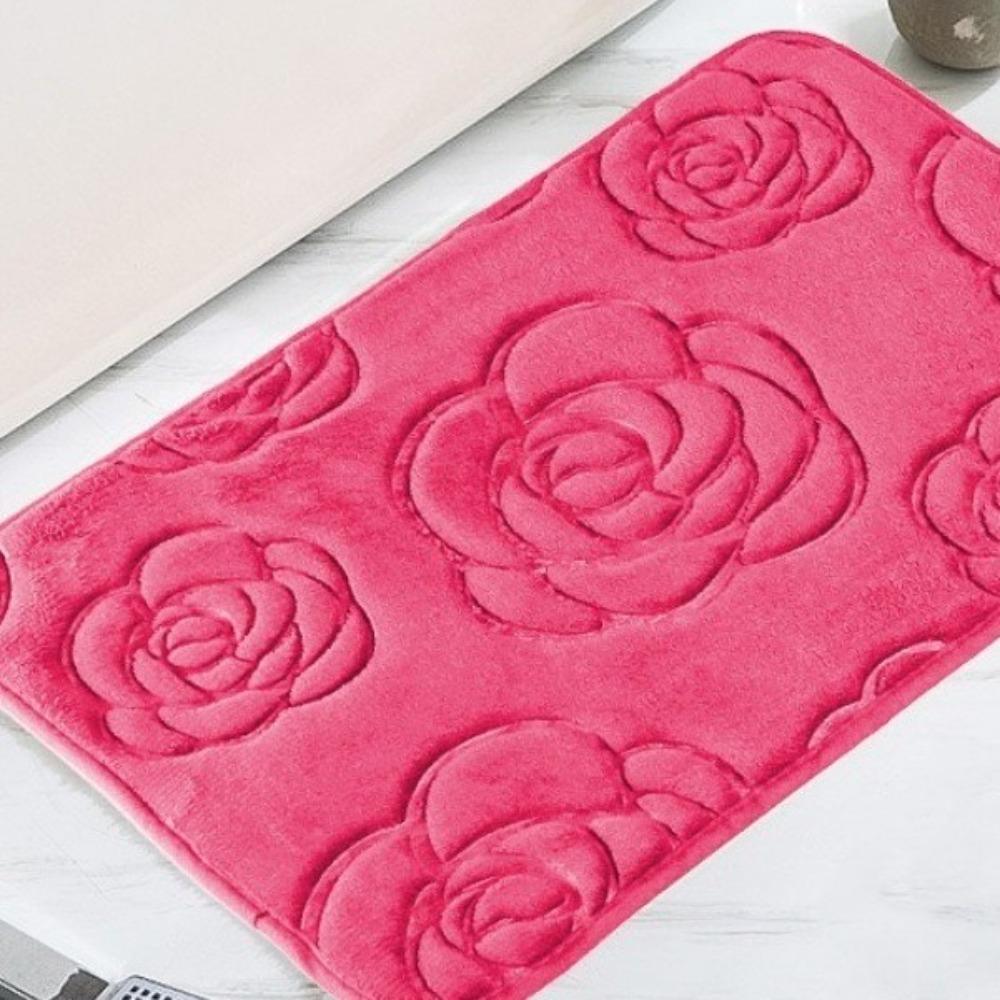 Machine Washable Coral Velvet Carpet Polyester Bathroom Rug Creative Non-Slip Mat Bathtub