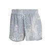 Logo Print High-Waist Straight Shorts Women Bottoms Gray HY5503