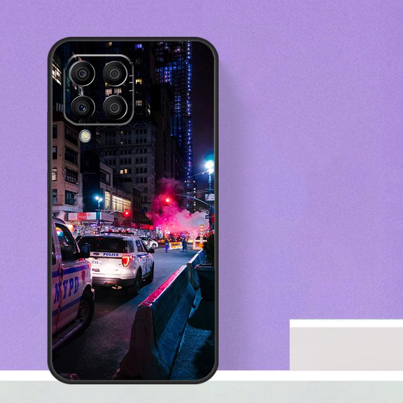 Police Car For Samsung Galaxy M12 M32 M52 M14 M34 M54 M21 M51 M31 M30s M20 M15 M55 M13 M33 M53 Case