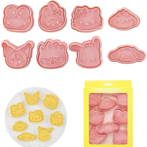 Anpanman Cookie Cutter Set (10 Pieces) - Baking Kit with Chocolate Cutter and Press-Type Confectionery Tools for Kids, Handmade Prizes