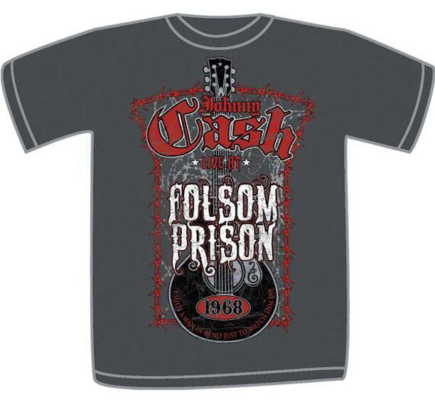 Футболка унисекс Johnny Cash Folsom Prison Nuovo Ufficiale