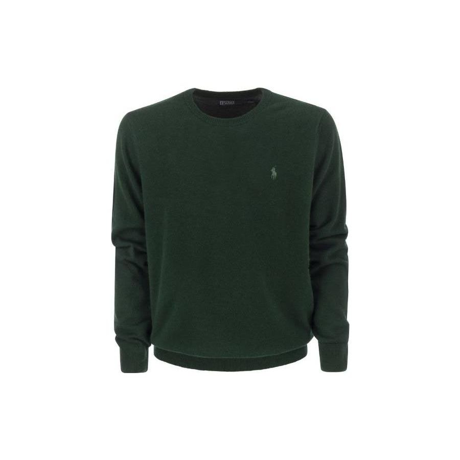 Polo Ralph Lauren Solid Logo Embroidered Casual CWEATRE Мужской свитер Темно-зеленый 710876714002