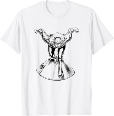 Т-shirt с ретро-портретом Серебряного Серфера (Marvel Comics)