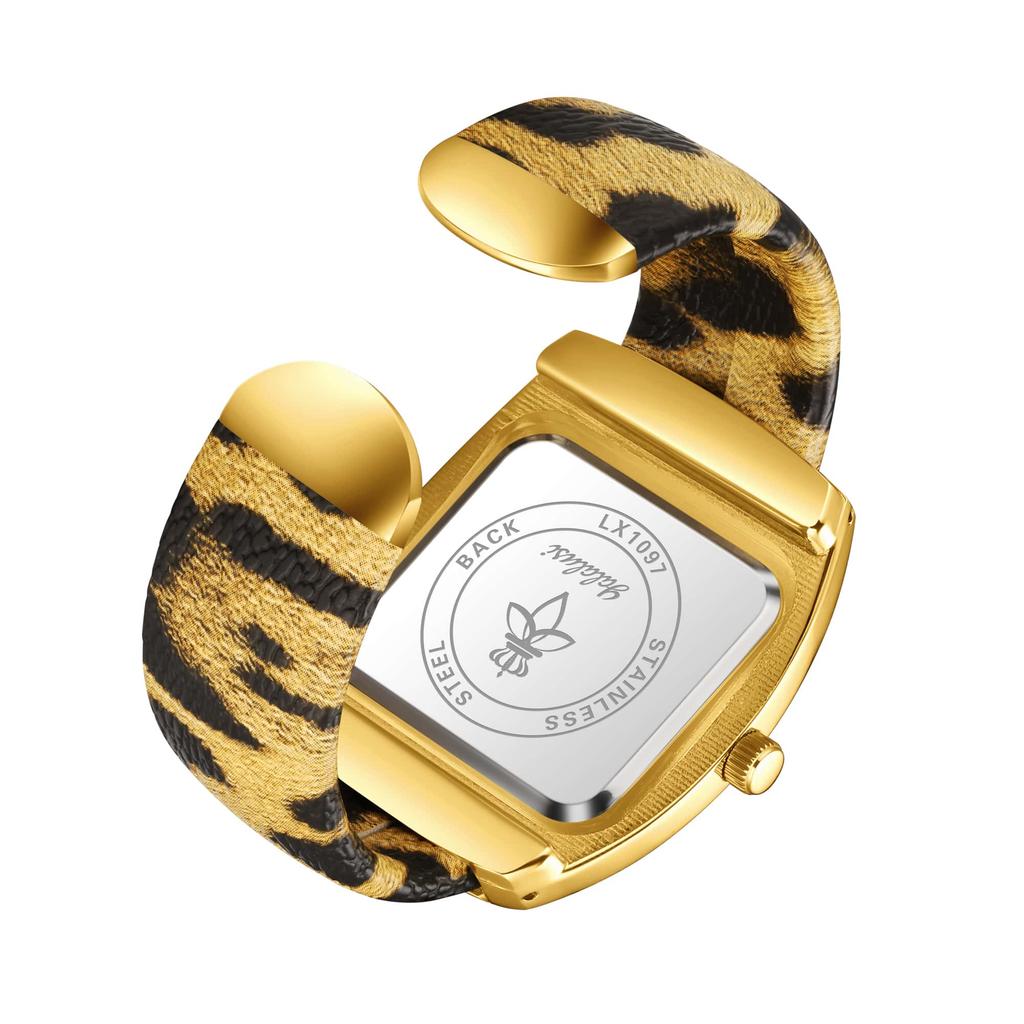 YaLaLuSi Brand Retro Women's Quartz Watch Leopard Strap Stylish and Wild Free Wiping Cloth Gift Box