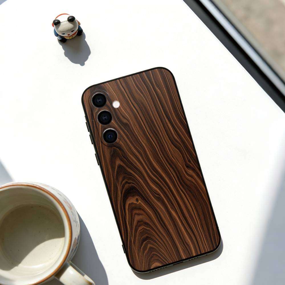 Чехол для телефона из натурального дерева, черный силикон, мягкий, для Samsung Galaxy A73, A72, A71, A70, A53, A52, A51