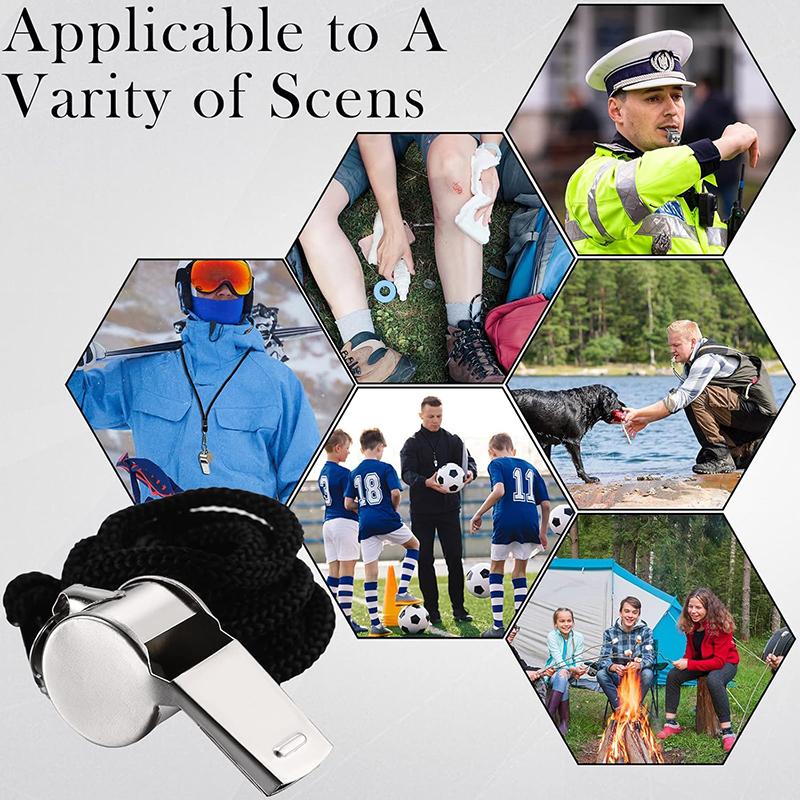 Уличный свисток для выживания Высококачественный свисток из нержавеющей стали Черный Розово-золотой Свисток на шею Спортивный свисток Свисток спасателя