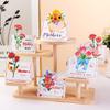 5pcsMixed 3D Mother's Day Greeting Cards Carnation Tulip Rose Folded Mother's Day Cards Bakery Shop Flower Shop Blessing Invitat