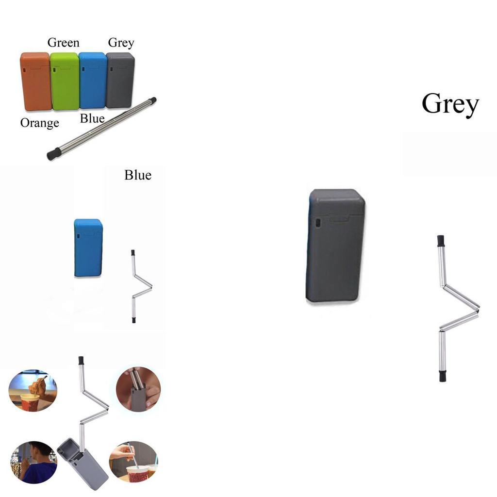 Креативная Портативная Уличная Дорожная Складная Многоразовая Соломинка из Нержавеющей Стали Идеально Подходит для Экологичных Приключений