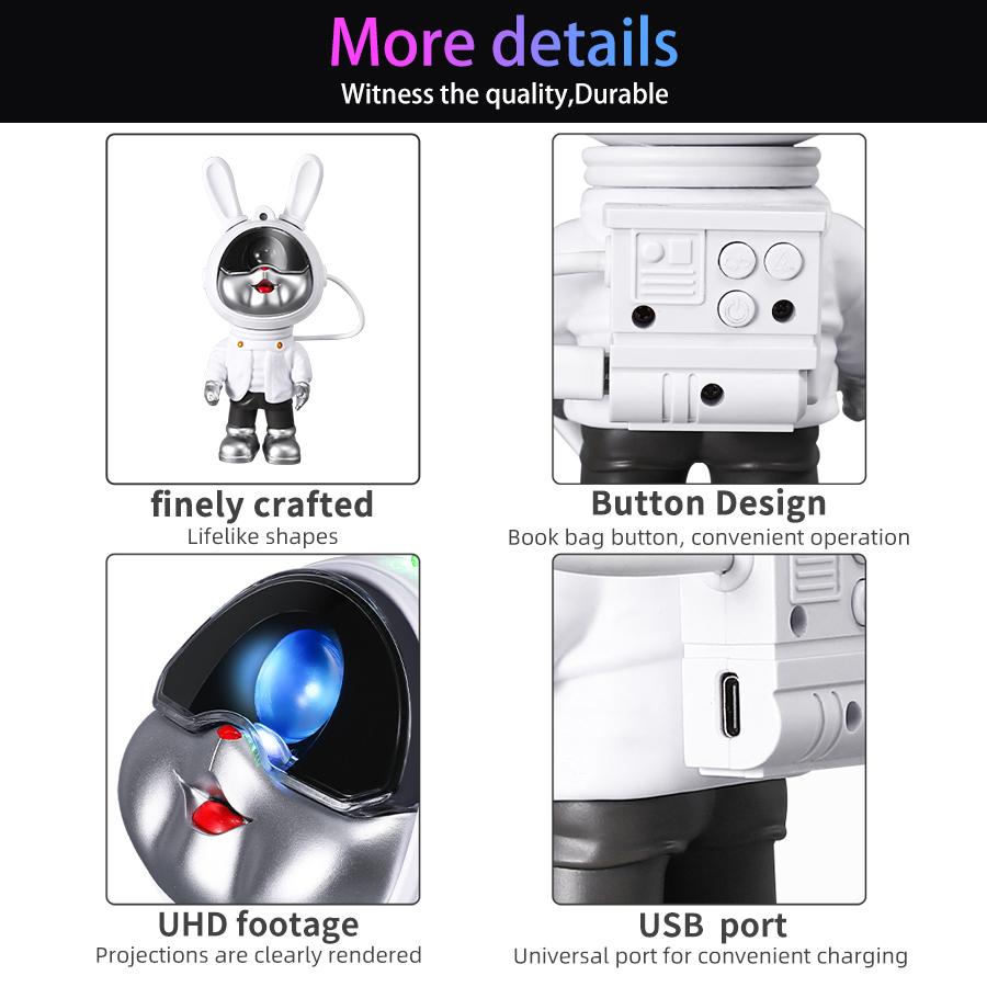 Светодиодный проектор звездных галактик астронавта, работающий от батареи, проектор космических туманностей, проектор туманностей астронавта, подарки для друзей