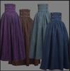 Ayollar O'rta asrlar Elegant Yubka Bir Rangli Yuqori Bel O'rta Asrlar Uyg'onish Davri Kostyumlari Vintage Swing Pliseli Yubkalar Tizzagacha