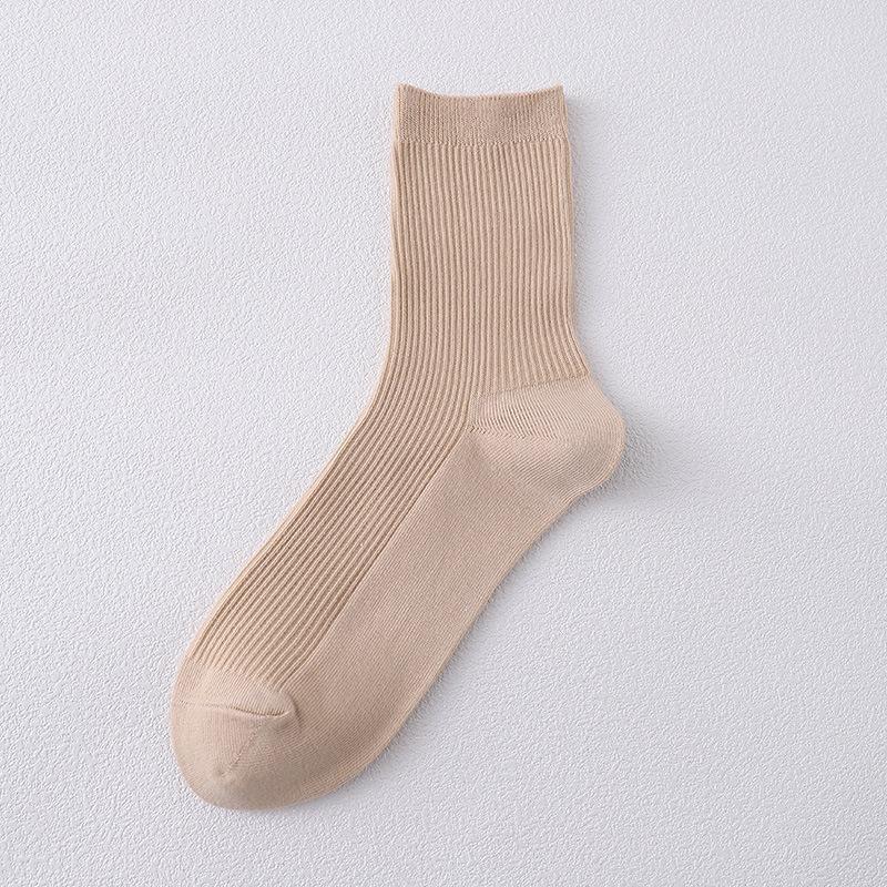 Autumn and Winter Women Pure Color Socks Casual Cotton Breathable Fashion Sports Sock