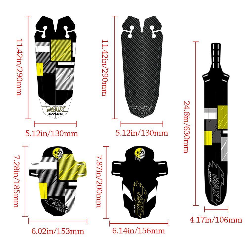 Front/Rear Bicycle Mudguard Multicolor Saddle Mud Guard Wings Universal Bike Fender Outdoor Sports