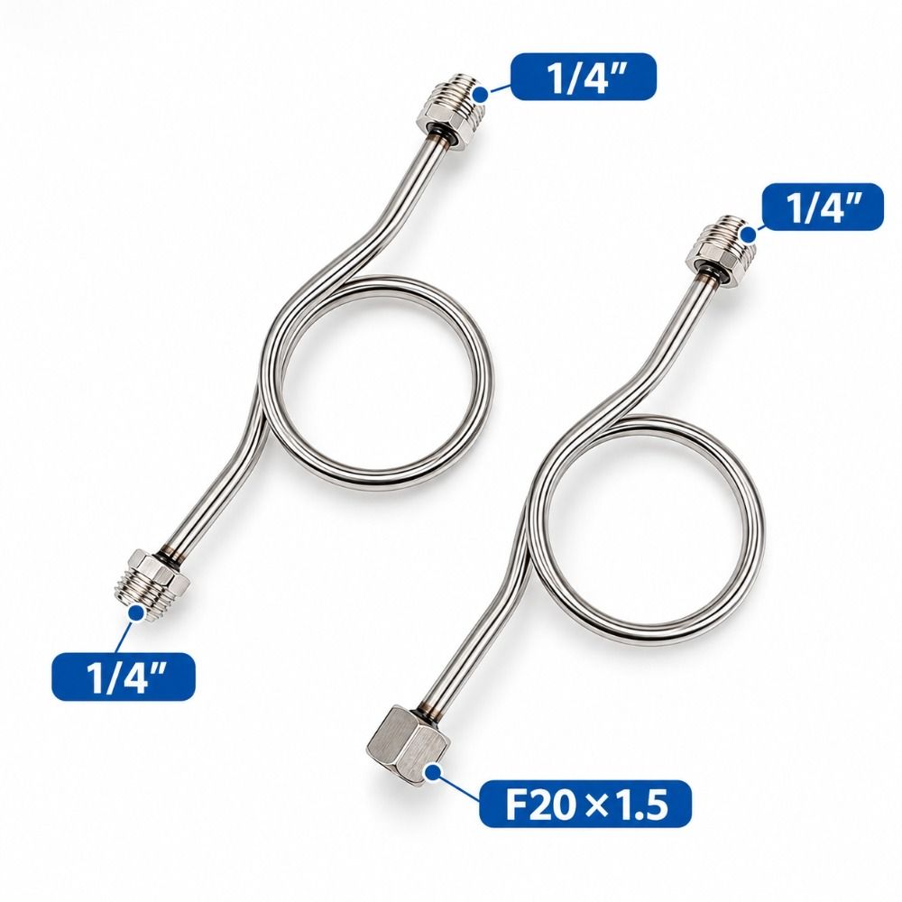 Thickened Tube Condensation Elbow 201 Stainless Steel Pressure Gauge Bend Industrial Hardware