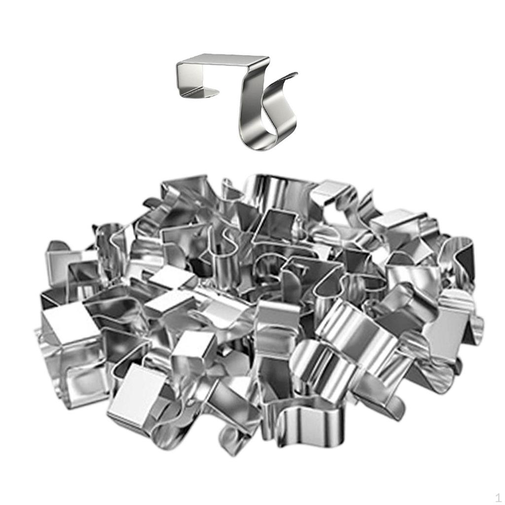 50 Pieces Gutter Clips for Weatherproof Light Hangers Hooks Roof Seasonal Lighting