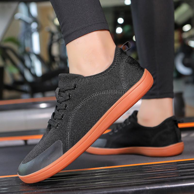 Вязаные сетчатые прогулочные туфли с широким носком, удобные тренировочные кроссовки, обувь для спортзала, фитнеса, спорта, улицы, балетки, повседневная обувь.