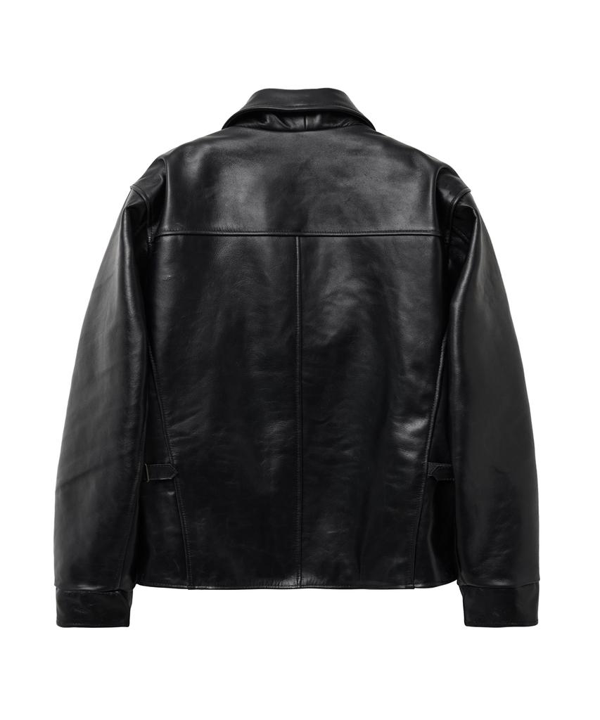 Sperone [Real Leather] Classic Cow Leather Single Jacket (Black)