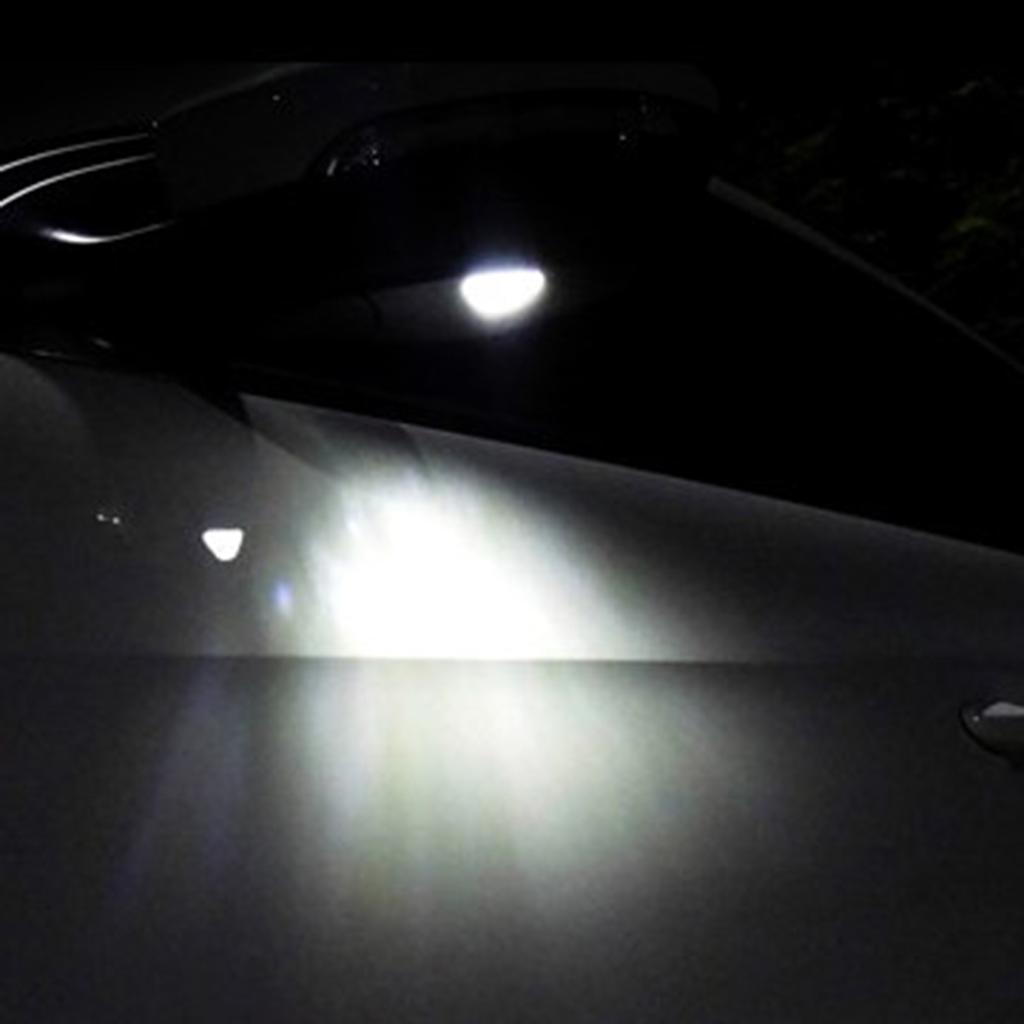 2x Under Mirror LED Puddle Light For VW Golf MK6 Jetta MK4 Passat Eos Sharan Touran Tiguan
