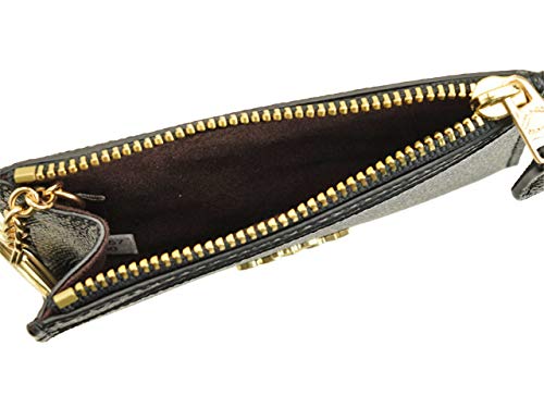 Coin Purse Outlet Coin Case Card Case Pass Case Key Ring Leather Brand 88208 88250 Mini Skinny MINI SKINNY ID CASE [Coach] Women's (Black) [Item]