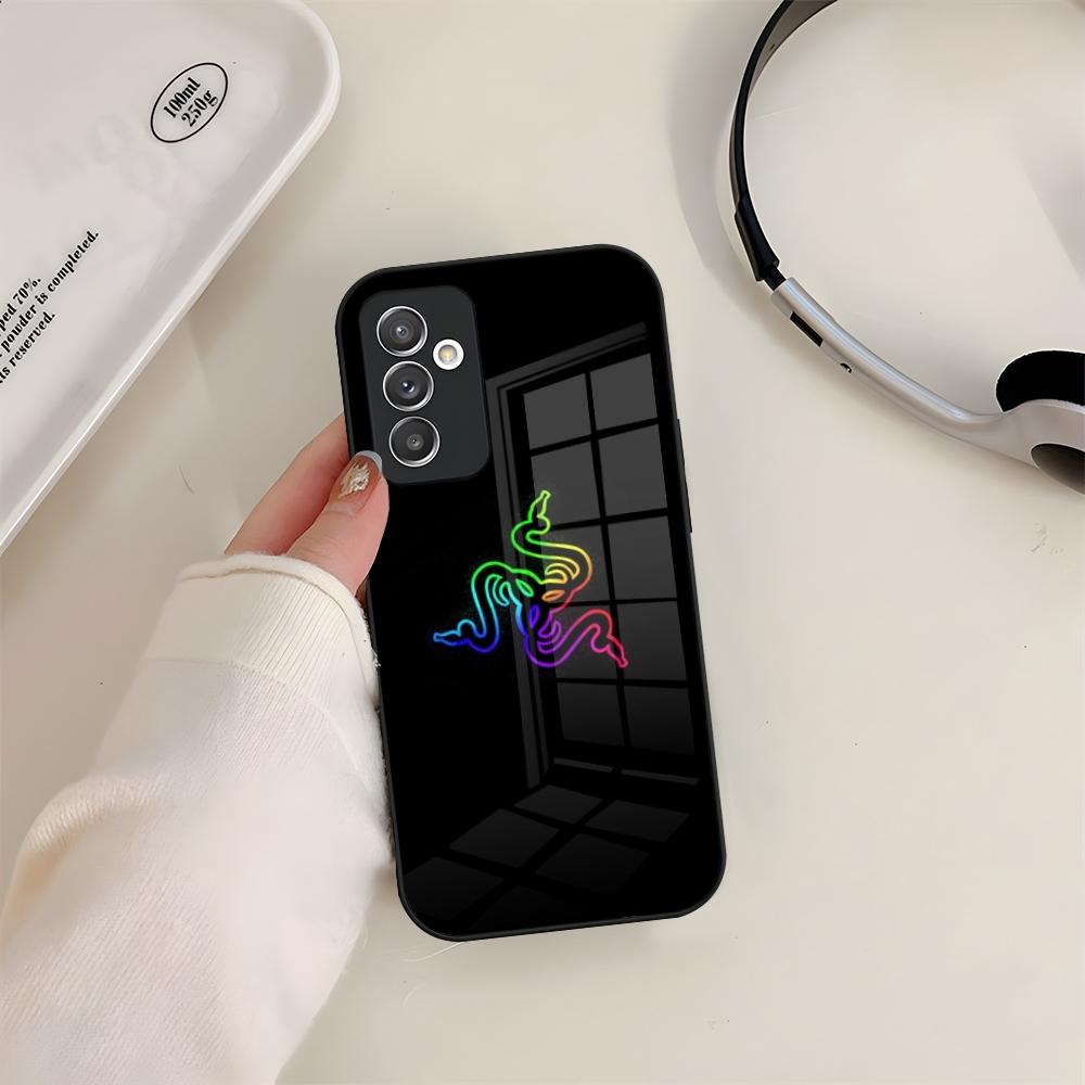 Чехол R-Razer из стекла для телефонов Samsung S24 S26 S23 S20 S25 S21 S22 Ultra Fe Plus A05 A06 A16 A26 A36 A56 Coque