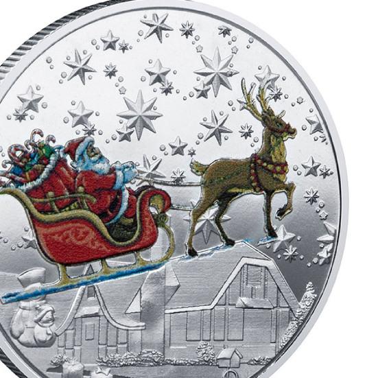 Портативная коллекционная монета с рождественской атмосферой, элемент металлического узора, монета, подарок для дома