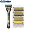 Оригинальные бритвенные лезвия Gillette Fusion ProShield FlexBall, брендовые бритвенные машины, моющиеся картриджи для бритв, сменные кассеты для ухода за лицом