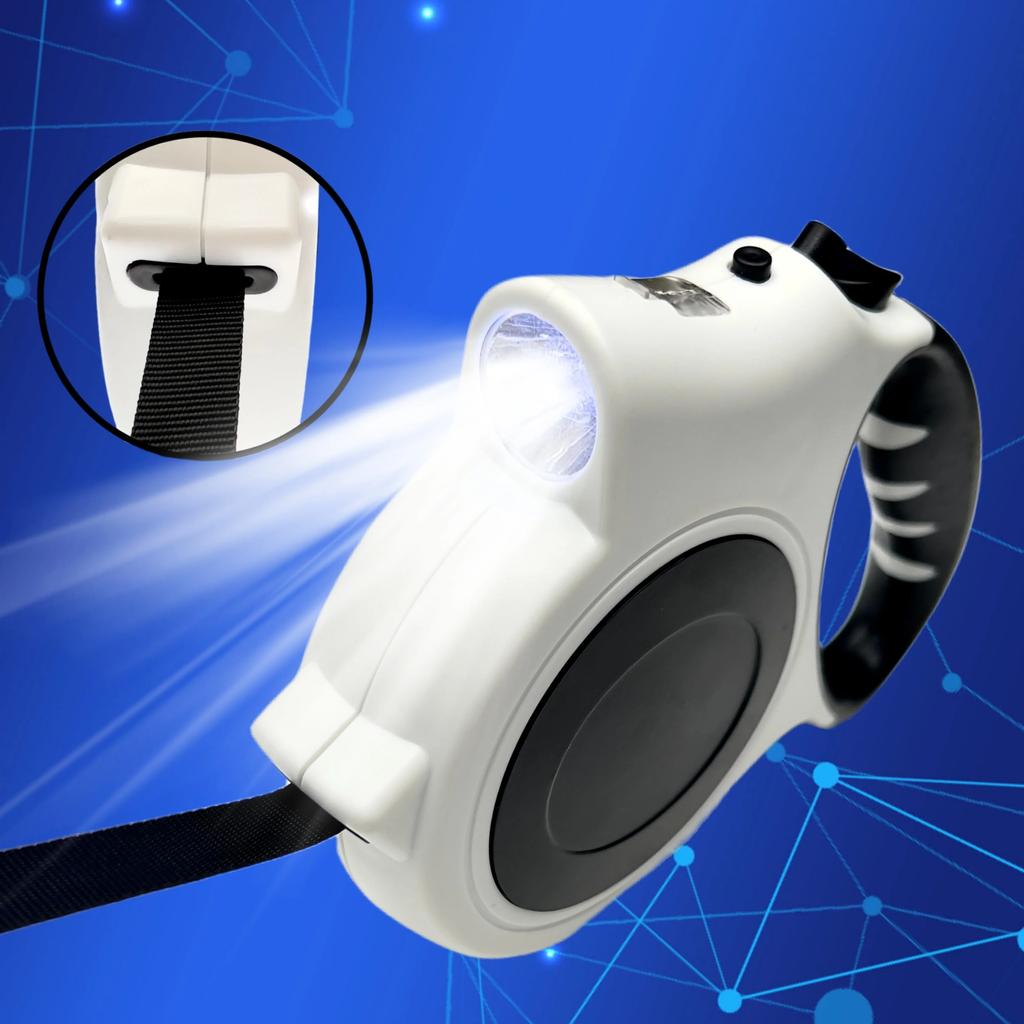 1pc Versatile 5M/16FT LED Retractable Dog Leash Illuminated Outdoor Pet Walking And Running Lead Adjustable Tractor Rope Design