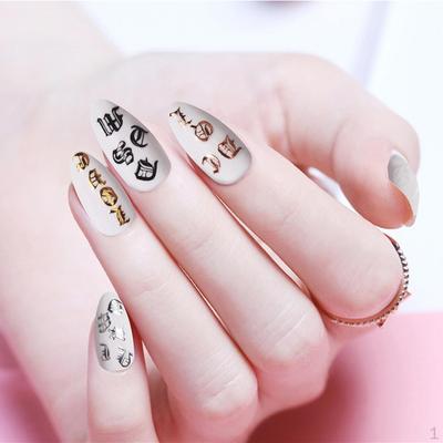 5 шт. DIY наклейки для ногтей с буквами и символами, трафареты для