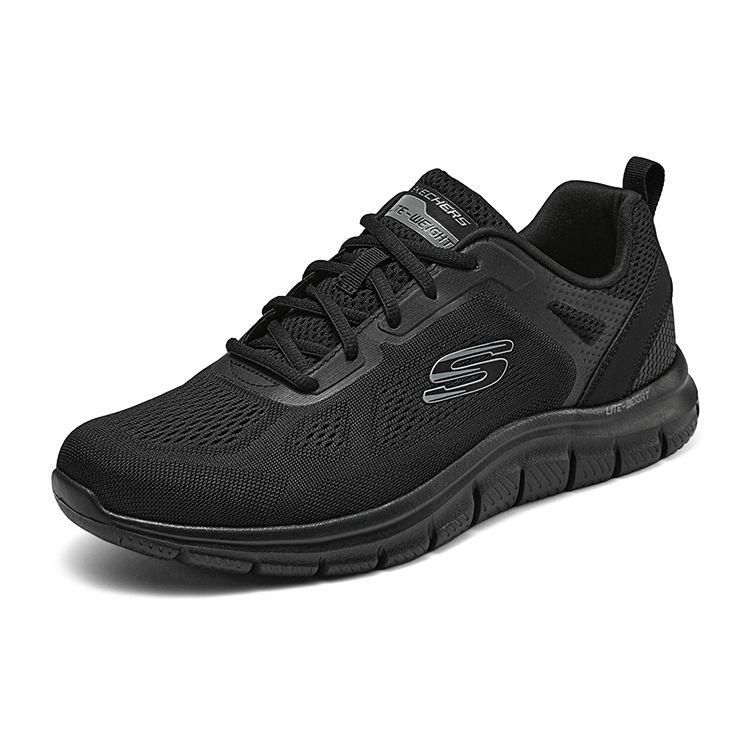 Skechers Сетчатые простые универсальные амортизирующие дышащие легкие низкие повседневные кроссовки мужские Черные 232698-BBK