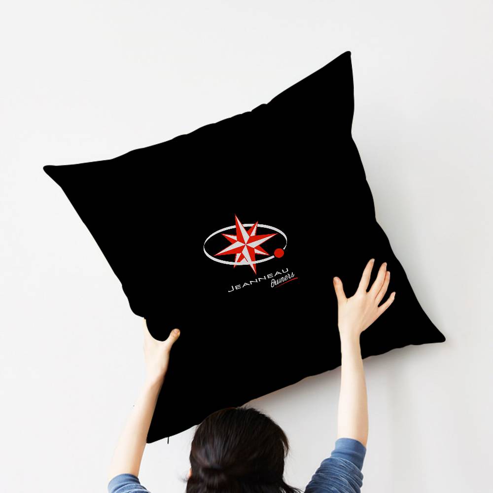 Jeanneau Logo Personalized Pillow Dust Cover Bedroom Kids Party Decoration Pillowcase Birthday Children Gift