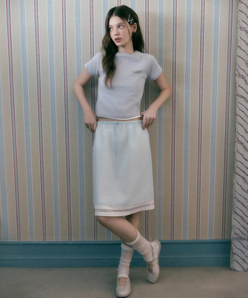 Roem [Roem X Eunchae] Layered Midi Skirt Rmwhg26Yt2