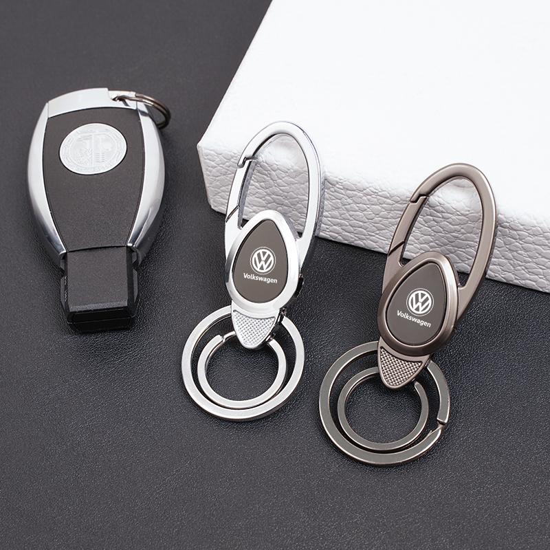Car Emblem Alloy Keychain Key Holder For VW Golf Amarok T5 Phaeton GTI Teramont ID3 T-Cross Passat Polo Keychain Pendant Jewelry BO0