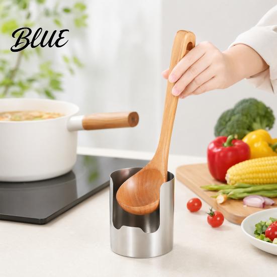 Ladle And Spatula Holder Kitchen Utensil Holder Heavy Duty Stainless Steel Vertical Storage