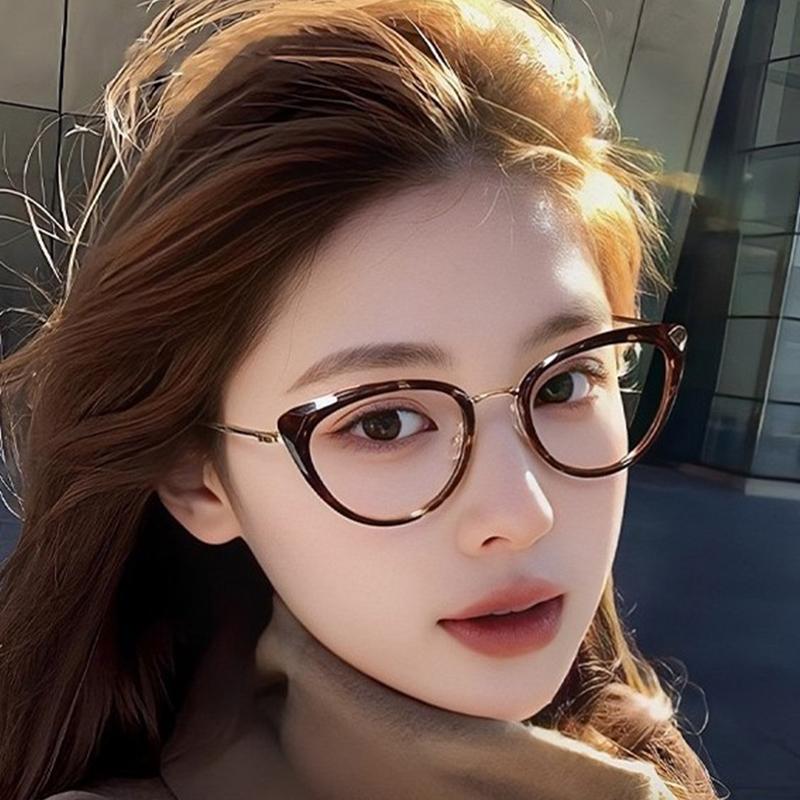 New Myopia Glasses Light-sensitive Color Change Trend Metal Retro High-end Non-face Myopia Glasses 038