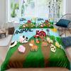 Top Boys Cartoon Animals Duvet Cover Size Savannah Tropical Forest Jungle Wildlife Bedding Set Kids Zoo Polyester Quilt Cover