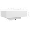 Coffee Table White 85 x 55 x 31 cm Particleboard
