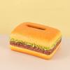 Burger Tissue Box Large Capacity Realistic Looking Hamburger Tissue Storage Box Decorative Paper Towel Dispenser Office Desk Accessories