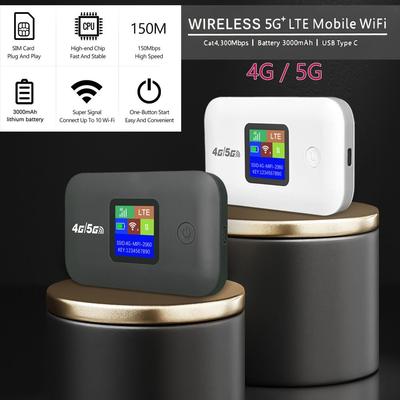 Универсальный 4G мобильный WiFi-роутер Маленький Сильный сигнал Мобильный WiFi Поддерживает все SIM-карты Портативный WiFi Сеть для офиса