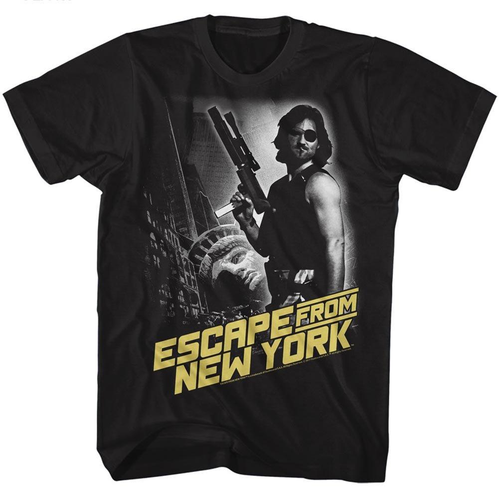 Футболка Escape From New York Унисекс Летняя Ретро Графическая с Изображением Боевика Короткий Рукав Повседневная Уличная Одежда Свободный Крой Футболка для Фаната Фильма
