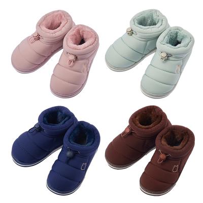 Детская зимняя плюшевая обувь для мальчиков и девочек, нескользящая обувь на мягкой подошве