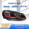 Совместимо с 09-13 Volkswagen Golf 6 Светодиодная сборка фар с дневными ходовыми огнями