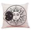 Home Decor Cushion Cover Sun Moon Pattern Throw Pillowcase Pillow Covers For Car