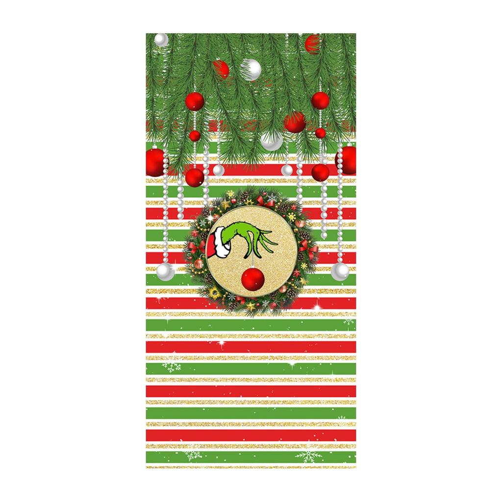 Christmas Door Width Polyester Cloth Christmas And New Year Decoration Christmas Door Curtain Christmas Decoration 180*90cm