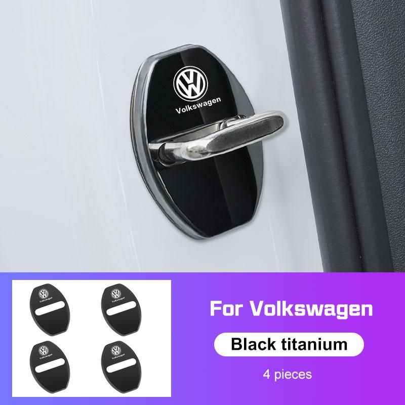 4Pcs Stainless Steel Car Door Lock Protective Cover For VW Volkswagen Golf 5 6 7 Tiguan Polo MK7 ID.3/4/6 xn4
