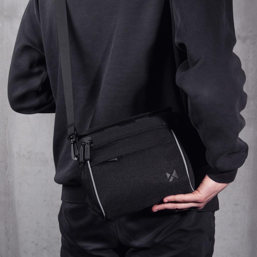 Wozinsky 4л Черная Сумка на Руль и Плечо для Велосипеда